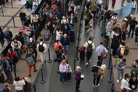 Traveler crowded during Thanksgiving holiday