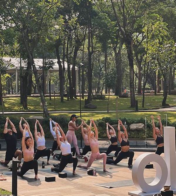 “spot Yoga Dengan Latar Hutan”